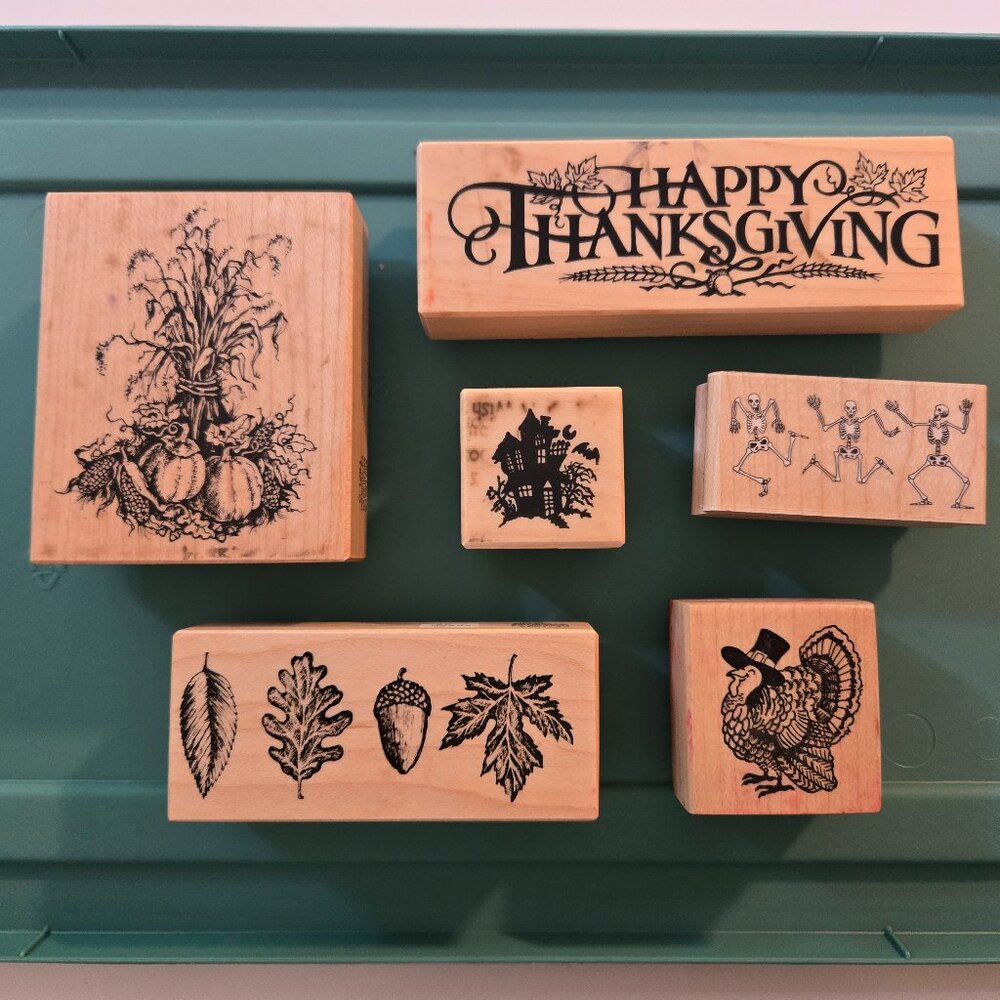 Fall Themed Wood Stamps by PSX